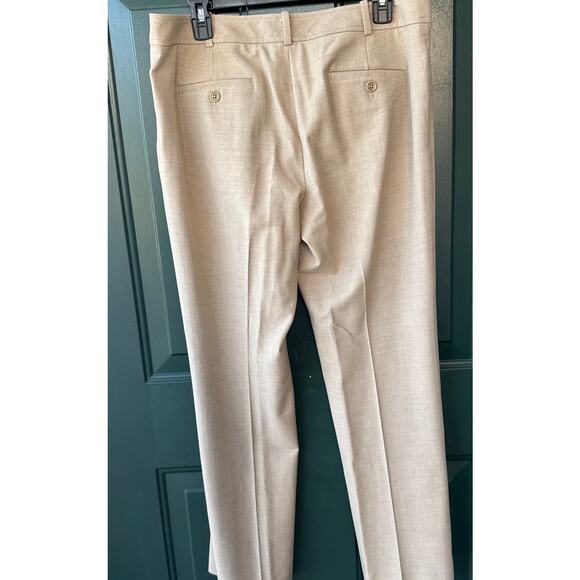 Talbots Signature 12P Wool Blend Dress Pants Beige Career Office Classic Trouser - Picture 4 of 9